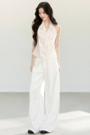 Pure Cotton Wide-Leg Pants