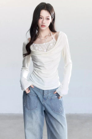 Pure Desire Blown Collar Blouse