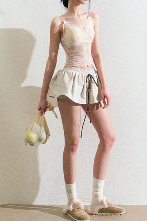 Pure Lace Strap Slim Underwear Top