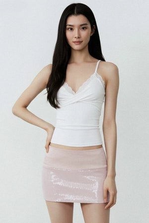 Pure White Desire Lace Camisole