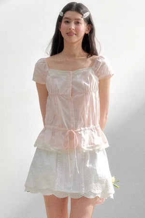 Pure White Embroidered Skirt
