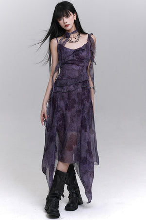 Purple Halter Summer Dress