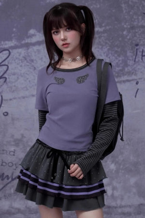 Purple Polka Dot Cake Skirt