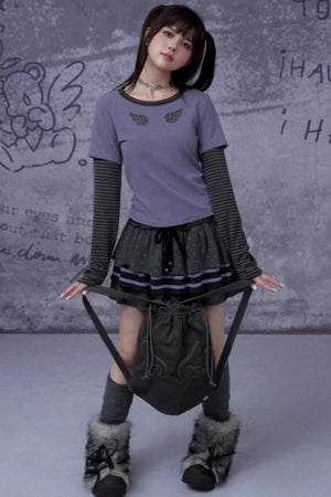 Purple Polka Dot Cake Skirt