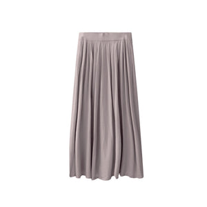 Purple Silk Blend Knit Sweater & Skirt Set-Up