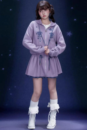 Purple Unicorn Sweatshirt Dress