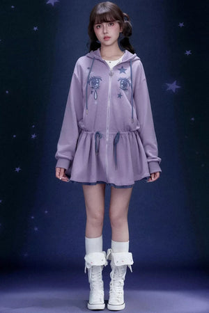 Purple Unicorn Sweatshirt Dress