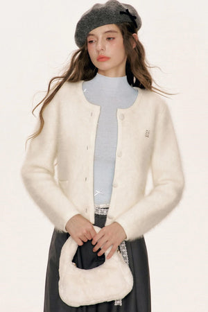 Rabbit Wool Blend Cardigan