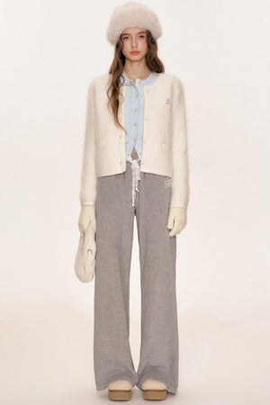 Rabbit Wool Blend Cardigan