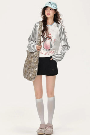 Raglan Striped T-Shirt