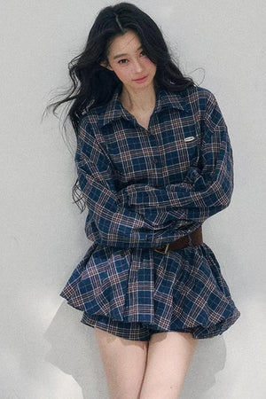 Rain Marks Plaid Dress Set