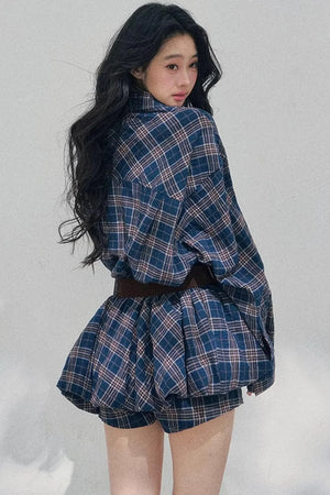 Rain Marks Plaid Dress Set
