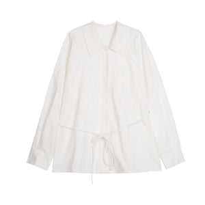 Ramie Layered Long Sleeve Shirt Set-Up