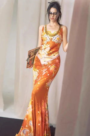 Rampo Resort Printed Dress Set-Up