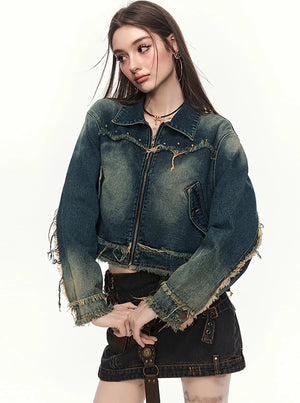 Raw denim jacket