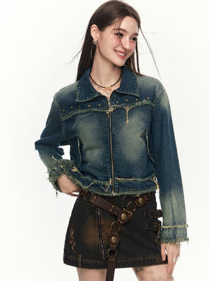 Raw denim jacket