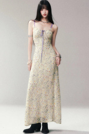 Rayon Spaghetti Strap Floral Dress