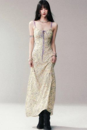 Rayon Spaghetti Strap Floral Dress
