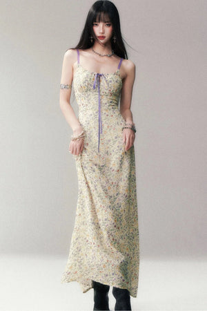 Rayon Spaghetti Strap Floral Dress