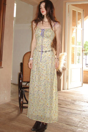 Rayon Spaghetti Strap Floral Dress