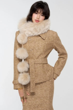 Real Fox Fur Collar Scarf