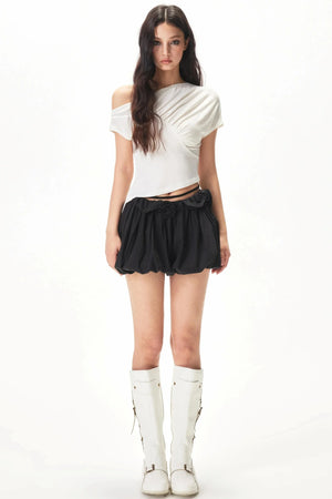 Red Puffy Flower Skirt