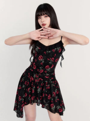 Red Rose Streamer Dress