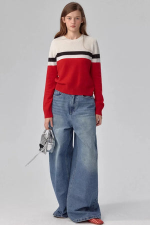 Red Striped Wool Sweater