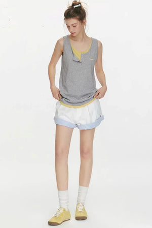 Refreshing Sea Plaid Shorts