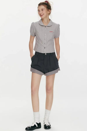 Refreshing Sea Plaid Shorts