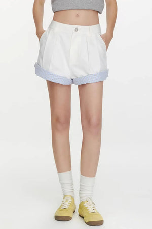 Refreshing Sea Plaid Shorts