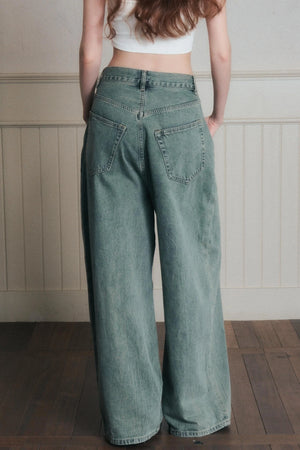 Relaxed Draped Wide-Leg Pants