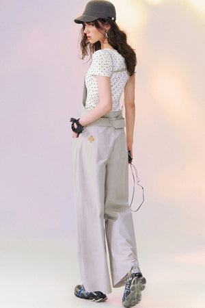Relaxed Straight-Leg Overalls