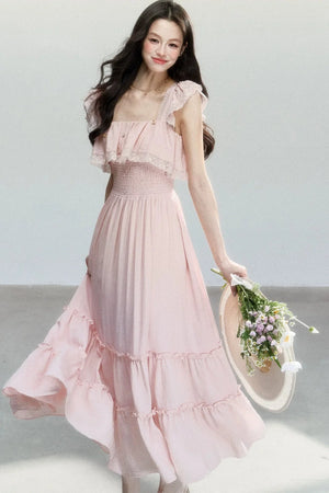 Resort Style Lace Patchwork Dress