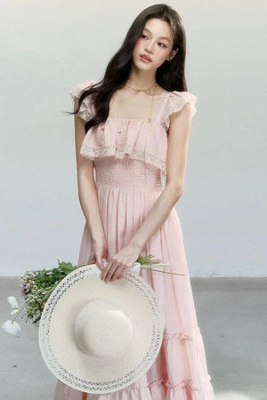Resort Style Lace Patchwork Dress