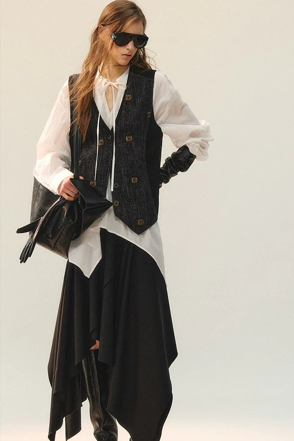 Retro Beaded Vest & Skirt Set-Up
