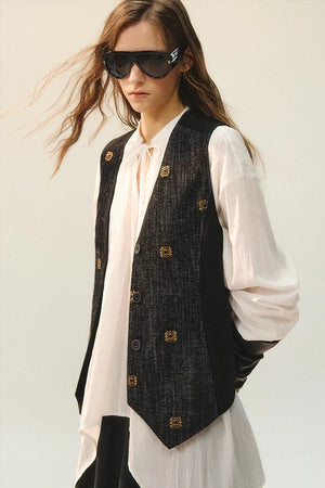 Retro Beaded Vest & Skirt Set-Up