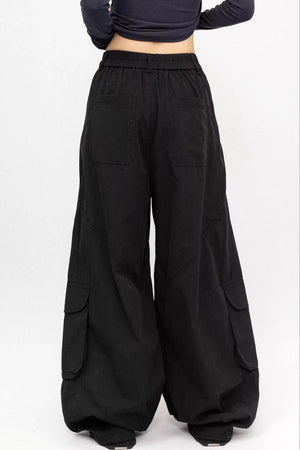 Retro Black Cargo Pants
