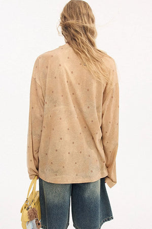 Retro Bunny Polka Dot Long Sleeve Tee
