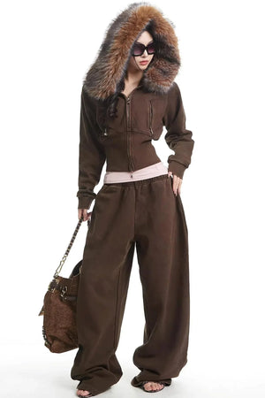 Retro Coffee Hooded Top Set-Up