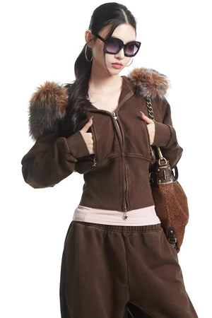Retro Coffee Hooded Top Set-Up