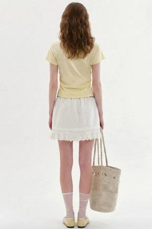 Retro Color-Block Henry Collar Top