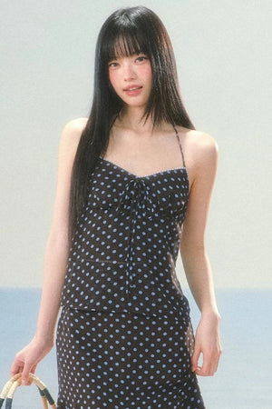 Retro Contrast Polka Dot Camisole Set-Up