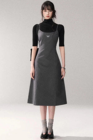 Retro Cotton A-Line Dress