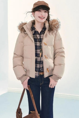 Retro Cotton Fur Collar Jacket