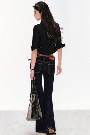 Retro Cow Slim Flare Jeans