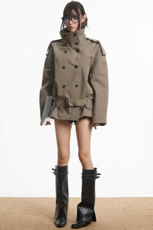 Retro Dark Khaki Work Jacket
