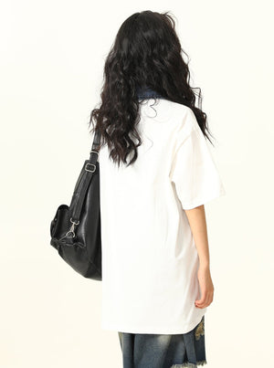 Retro Denim Polo T-Shirt