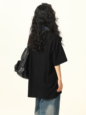 Retro Denim Polo T-Shirt