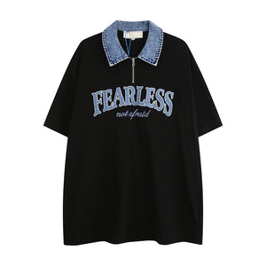 Retro Denim Polo T-Shirt